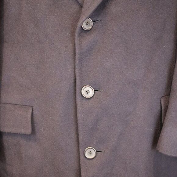 Hart Schaffner & Marx Silver Trumpeter Blazer 100% Cashmere Over Coat Navy Blue - Picture 4 of 15
